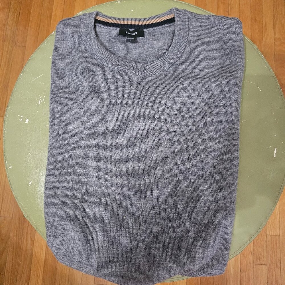 Grey Crew Neck Everyday Performance Merino Wool Sweater
